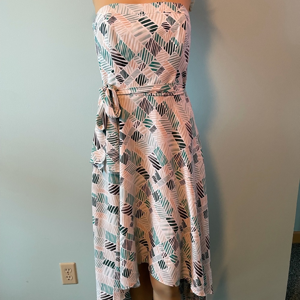 White House Black Market fun strapless dress!